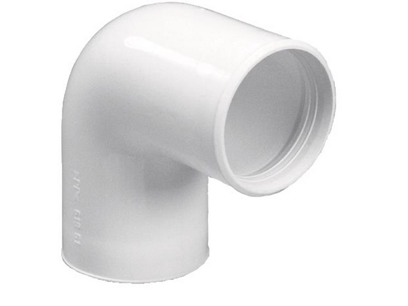 Purus angle 90° 32 mm white pp/tpe