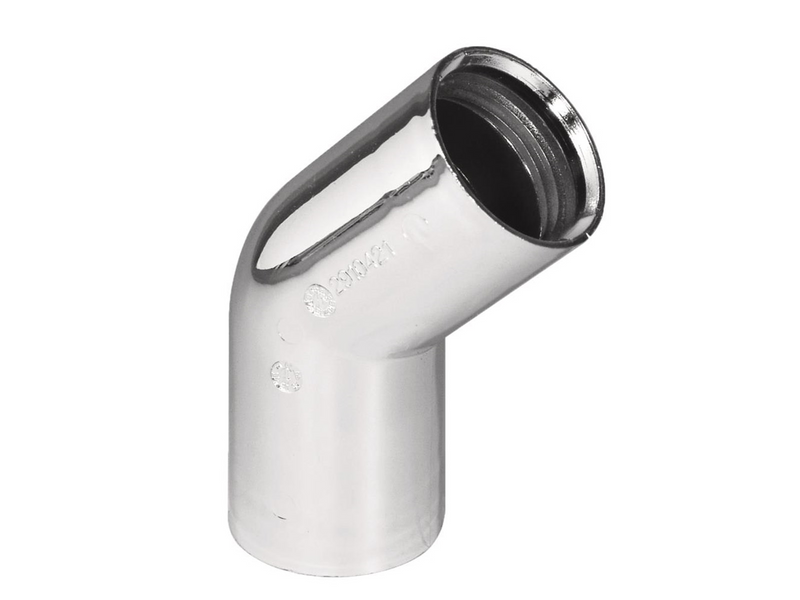 Purus angle 45° 32 mm chrome pp/tpe