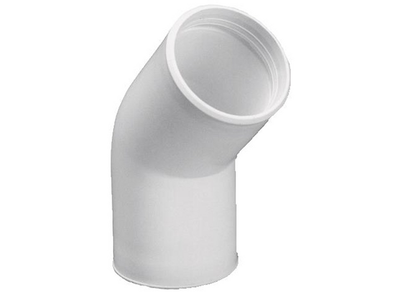 Purus angle 45° 32 mm white pp/tpe