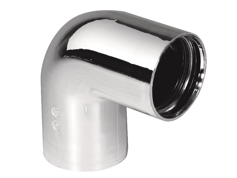 Purus angle 90° 32 mm chrome pp/tpe
