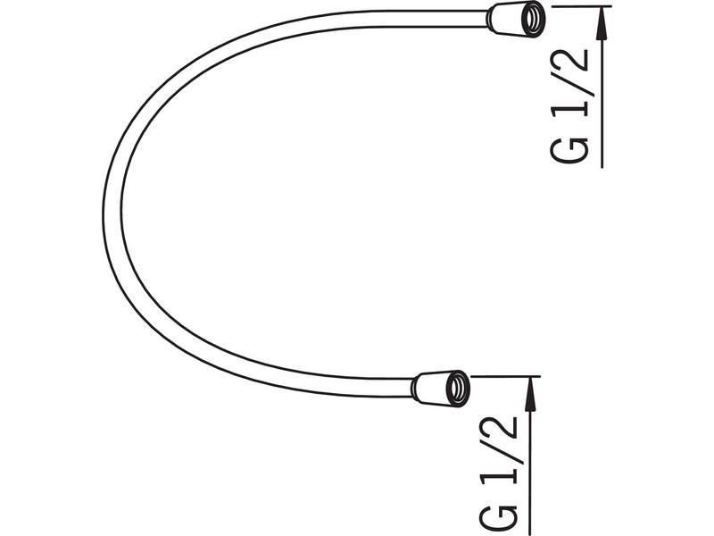 Oras hydra shower hose 700mm satin