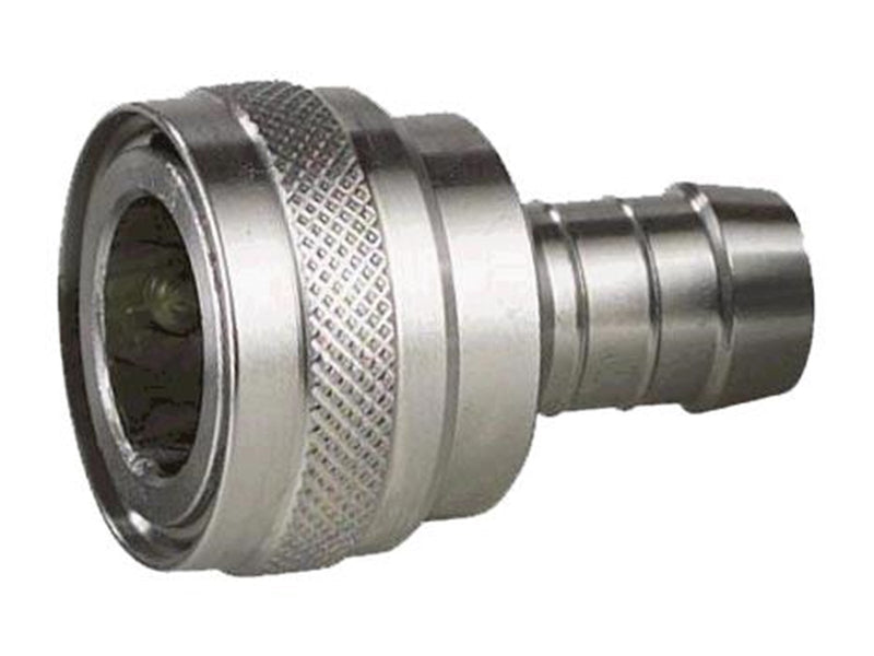 Nito 1/2" stainless steel coupler with 1/2" hose tail