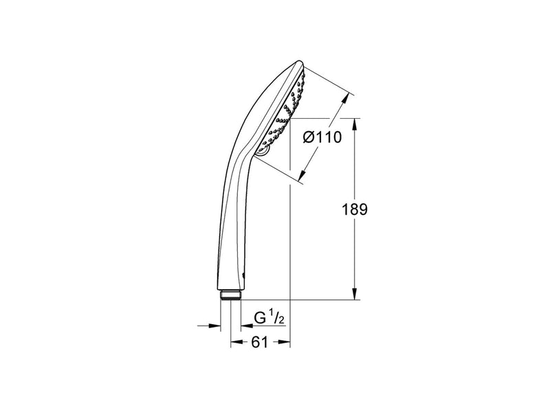 Grohe Euphoria 110 Duo, Handbrause 2 Strahlarten, chrom