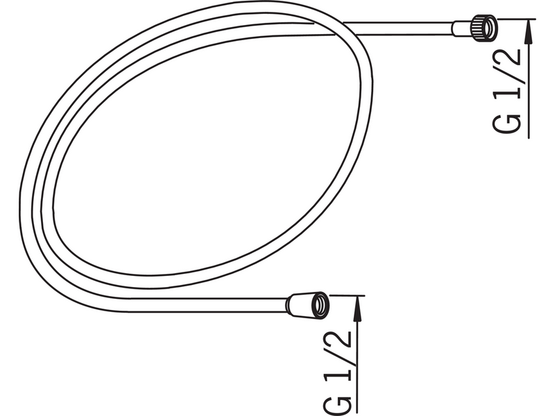 Oras shower hose 1500mm chrome
