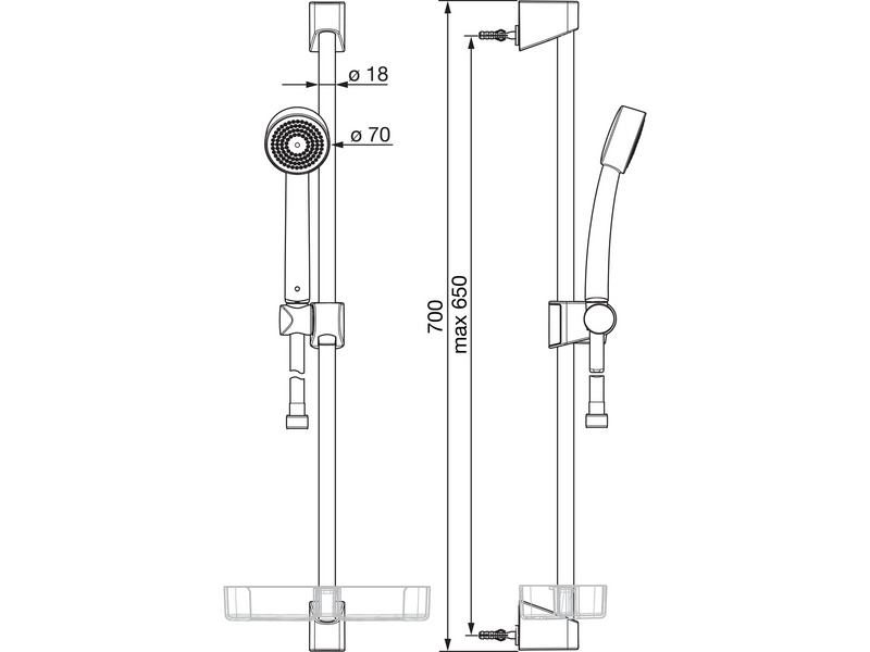 Oras apollo showerset chrome
