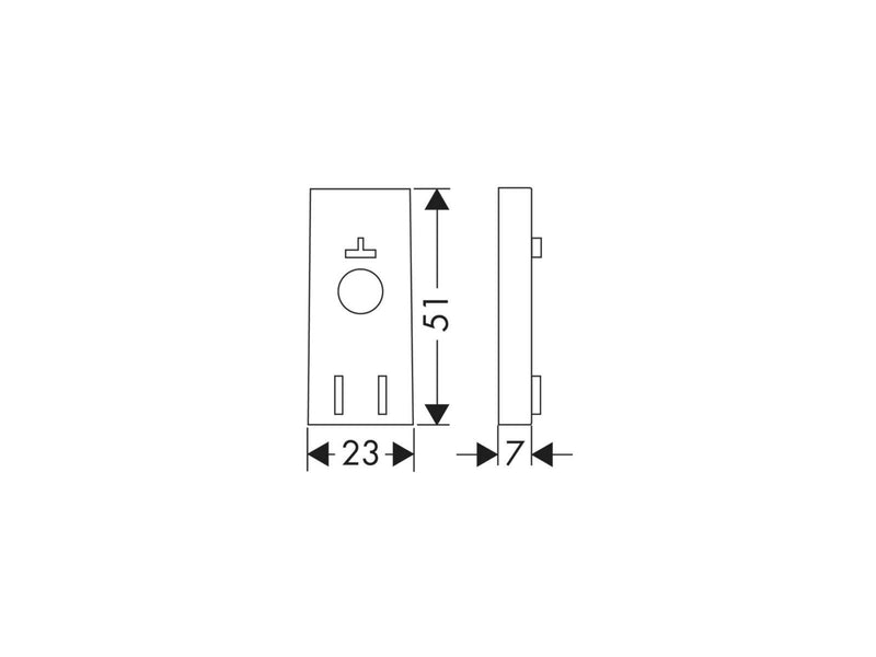 Hansgrohe wall bar spacer