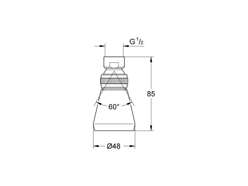 Grohe Relexa Plus 50, Kopfbrause, chrom