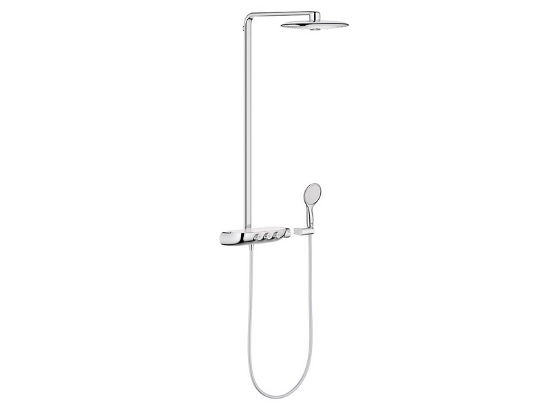 Grohe Rainshower System SmartControl Duo 360, Duschsystem mit Thermostatbatterie für die Wandmontage, chrom