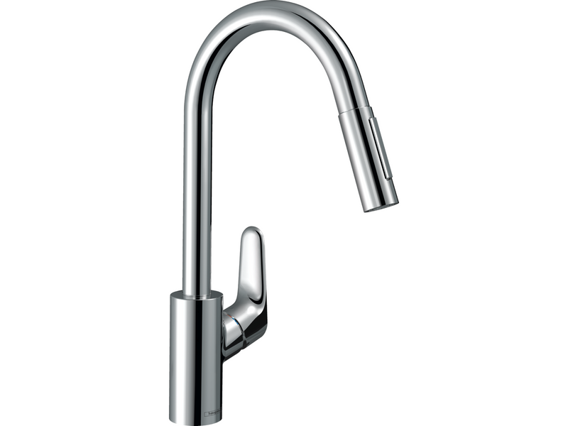 Hansgrohe focus single lever kitchen mixer 240 with pull-out