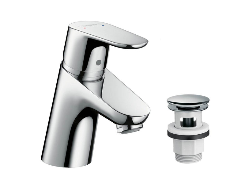 Hansgrohe focus single lever basin mixer 70 with push-open w