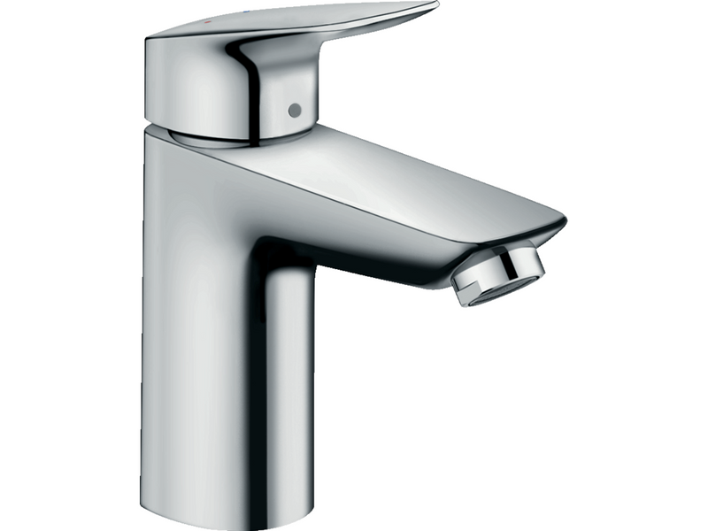 Hansgrohe logis single lever basin mixer 100 with push-open