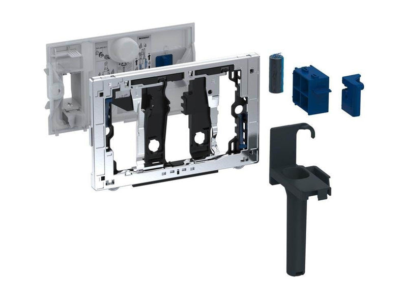 Geberit insert blue tabs chrome