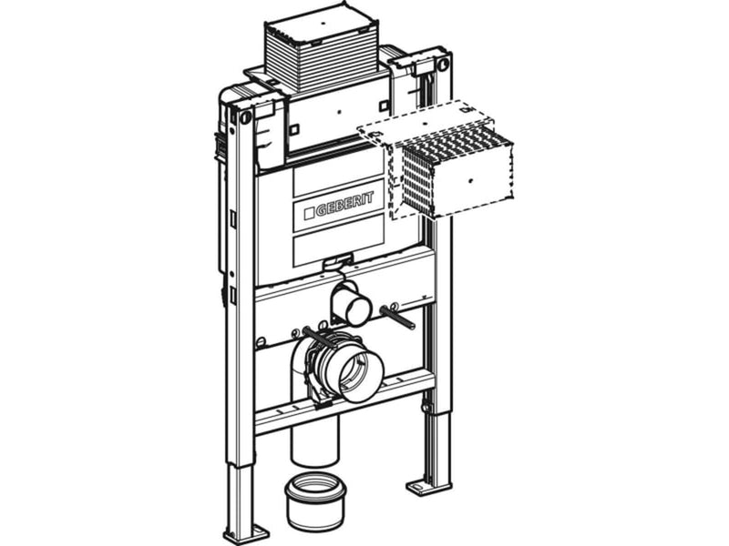 Geberit duofix element for wall-hung wc 82 cm with omega c