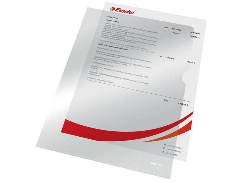 Esselte Plastomslag  A4 0.105mm 100stk/pak