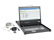 19" Eaton Series Rack Console 1URM DVI VGA for KVM Switch 19" LCD 1080p Rackmount TAA