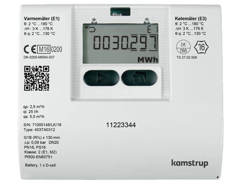 Kamstrup Heat meter multical® 403 outlet 1.5m3/h