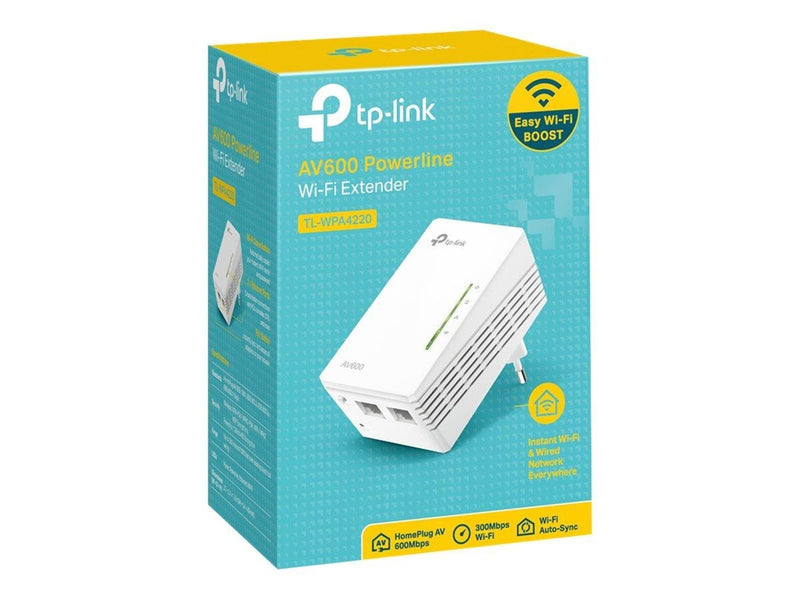 TP-Link TL-WPA4220 300Mbps AV600 Wi-Fi Powerline Extender Homeplugs