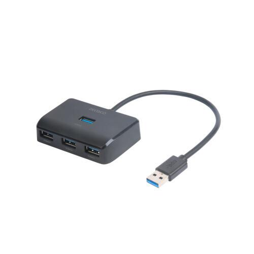 DELTACO - USB-Hub - 5 Gbps, USB-A - 4 Anschlüsse