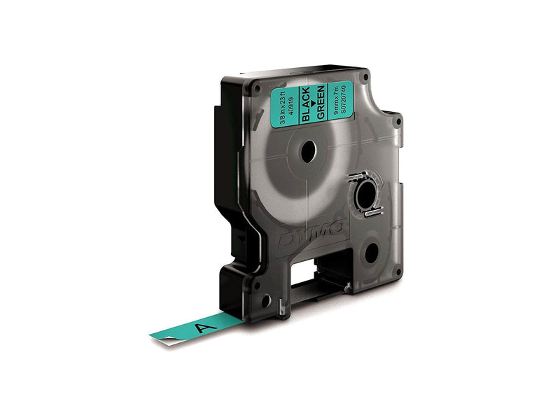 DYMO D1-Etikettenband | schwarz auf grün | 9 mm x 7 m