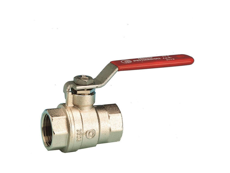 Pettinaroli F x f "new compact" fullway ball valve red steel lever 2