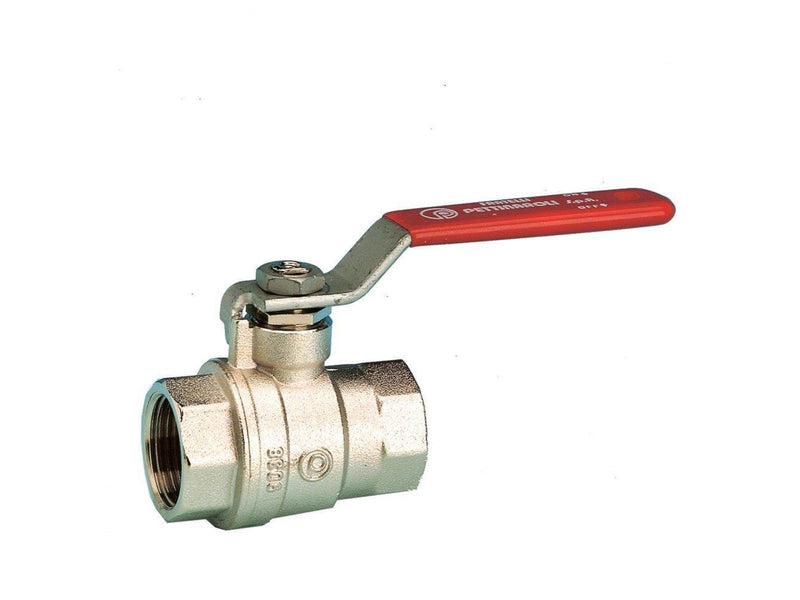 Pettinaroli F x f "new compact" fullway ball valve red steel lever 3