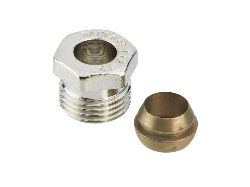 Danfoss Compression fitting 1/2" x 12 mm copper/steel