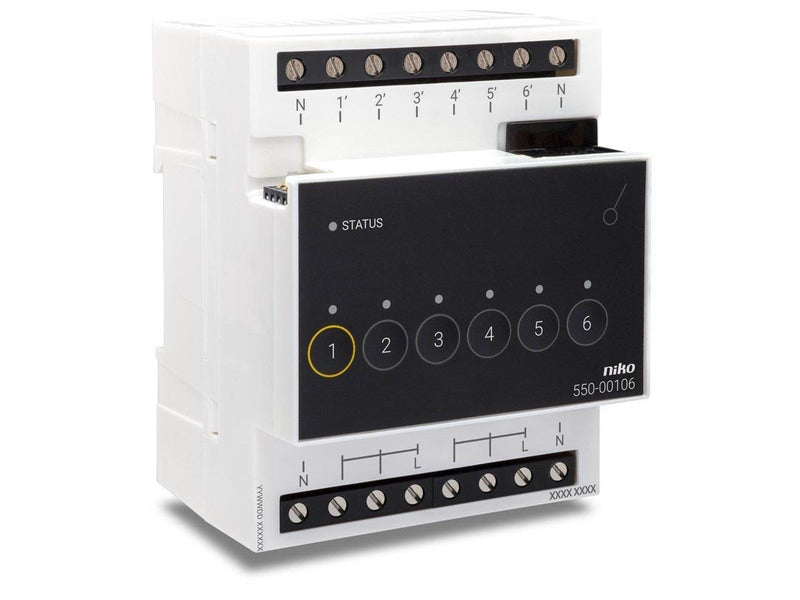 Niko-Servodan Switching module for niko home control for six different cir