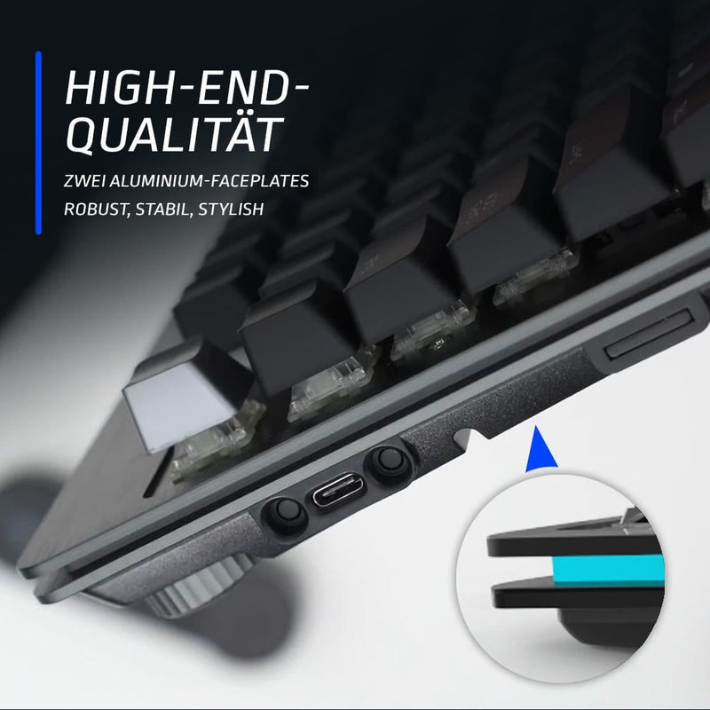 Mountain Everest Core Gunmetal Gray - RGB Gaming Tastatur mit CHERRY MX Red Switches