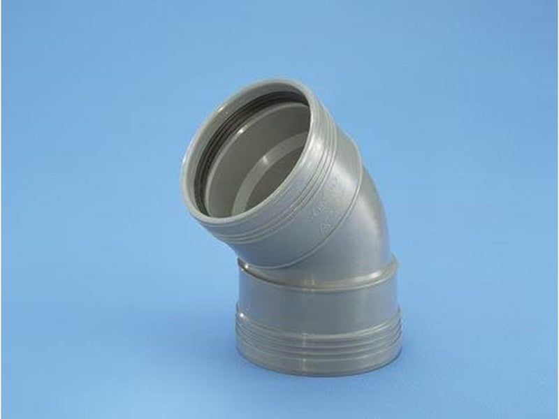 Wavin Wafix plus pp bend 45° x 32 mm grey