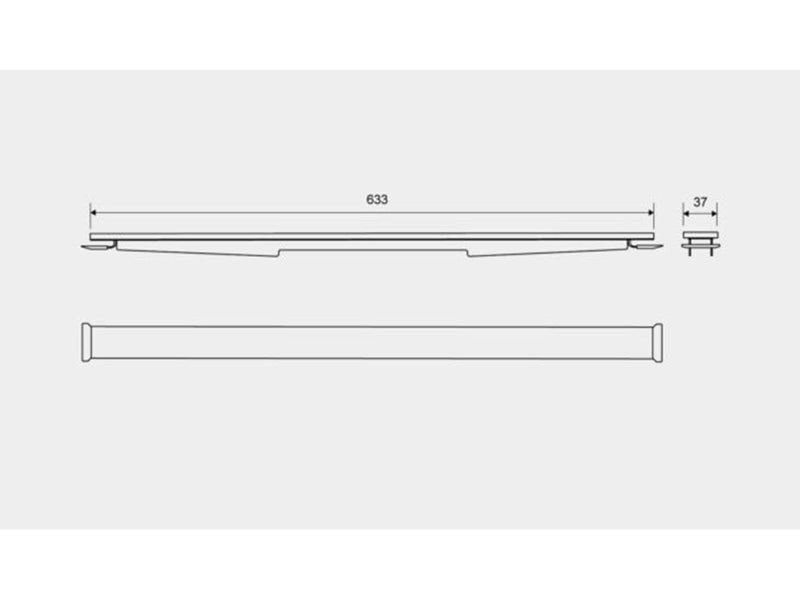 Unidrain HighLine panel 700 mm Brushed