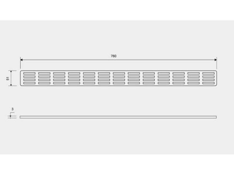 Unidrain ClassicLine grating Stripe 800 mm