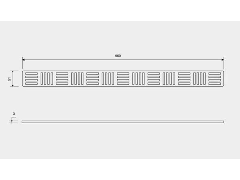 Unidrain ClassicLine grating Inca 1000 mm