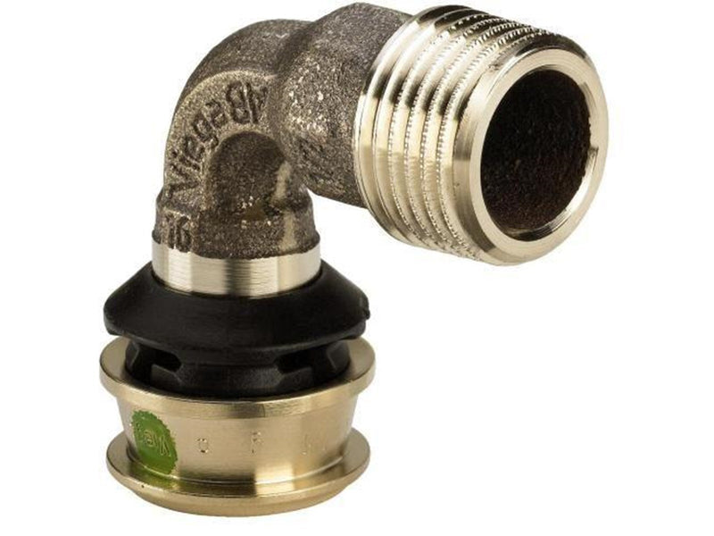 Viega Raxofix transition bend 90° 16 x 1/2" socket/nipple gunmetal