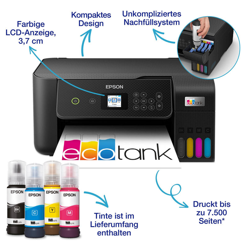 Epson EcoTank ET-2821 A4-Tintentank-Multifunktionsdrucker