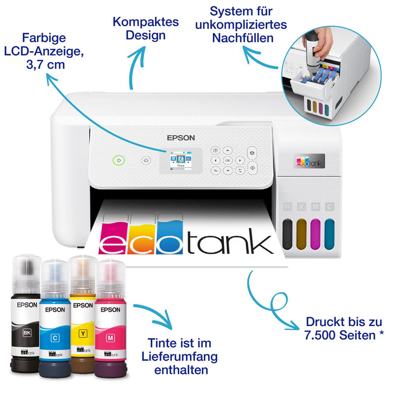 Epson EcoTank ET-2826 A4-Tintentank-Multifunktionsdrucker
