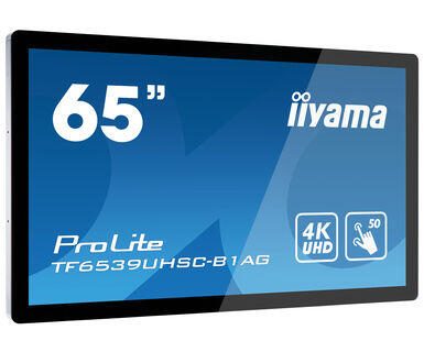 iiyama ProLite TF6539UHSC-B1AG Signage Touch Display 165 cm(65 Zoll)4K-UHD, IPS-Panel, 500cd/m², 24/7, LAN