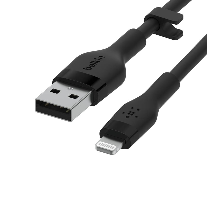 Belkin BoostCharge Flex USB-A Kabel mit Lightning Connector (2m, Schwarz)