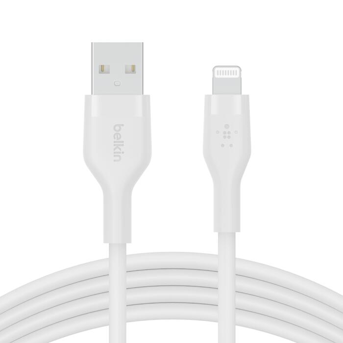 Belkin BoostCharge Flex USB-A Kabel mit Lightning Connector (2m, Weiß)