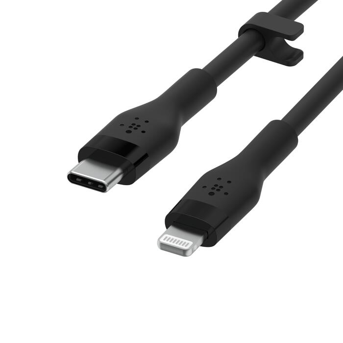 Belkin BoostCharge Flex USB-C Kabel mit Lightning Connector (2m, Schwarz)