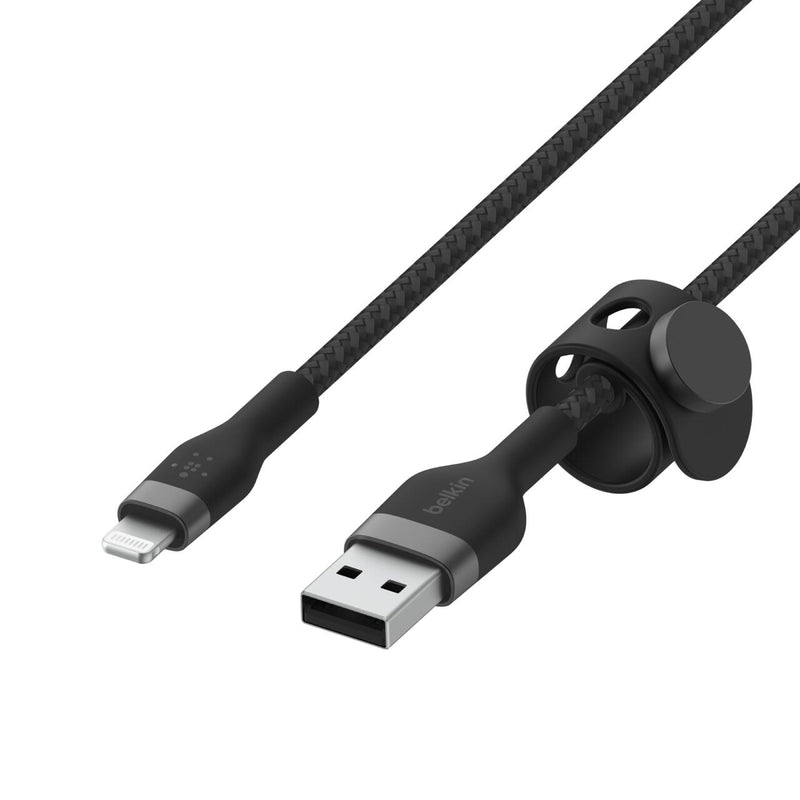 Belkin BoostCharge Pro Flex USB-A Kabel mit Lightning Connector (2m, Schwarz)