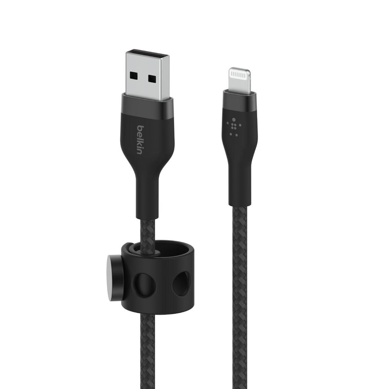 Belkin BoostCharge Pro Flex USB-A Kabel mit Lightning Connector (3m, Schwarz)