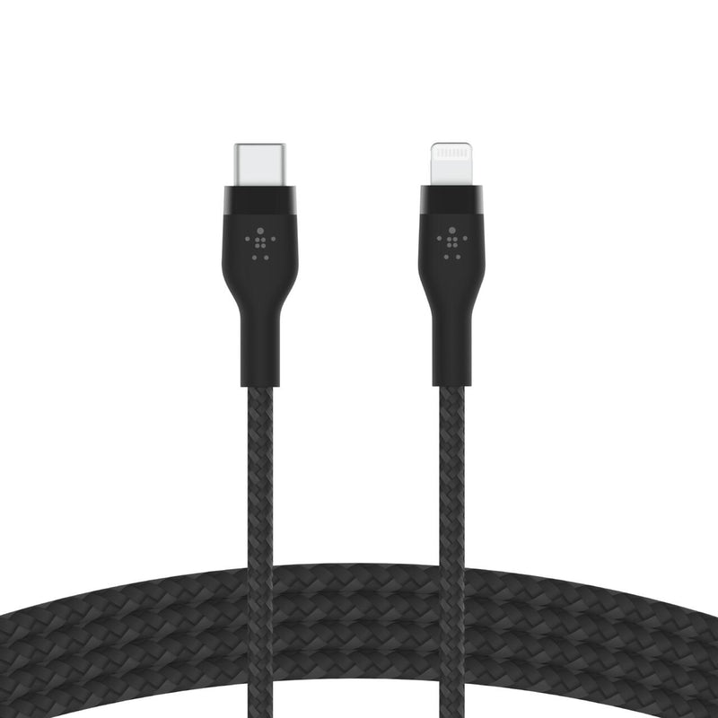 Belkin BoostCharge Pro Flex USB-C Kabel mit Lightning Connector (1m, Schwarz)