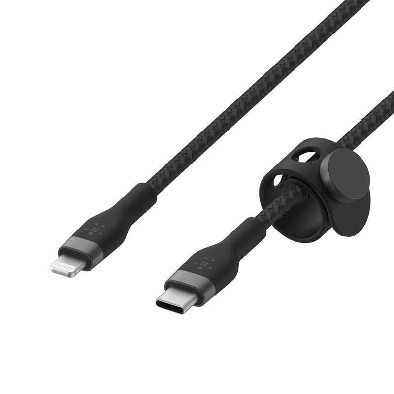 Belkin BoostCharge Pro Flex USB-C Kabel mit Lightning Connector (2m, Schwarz)