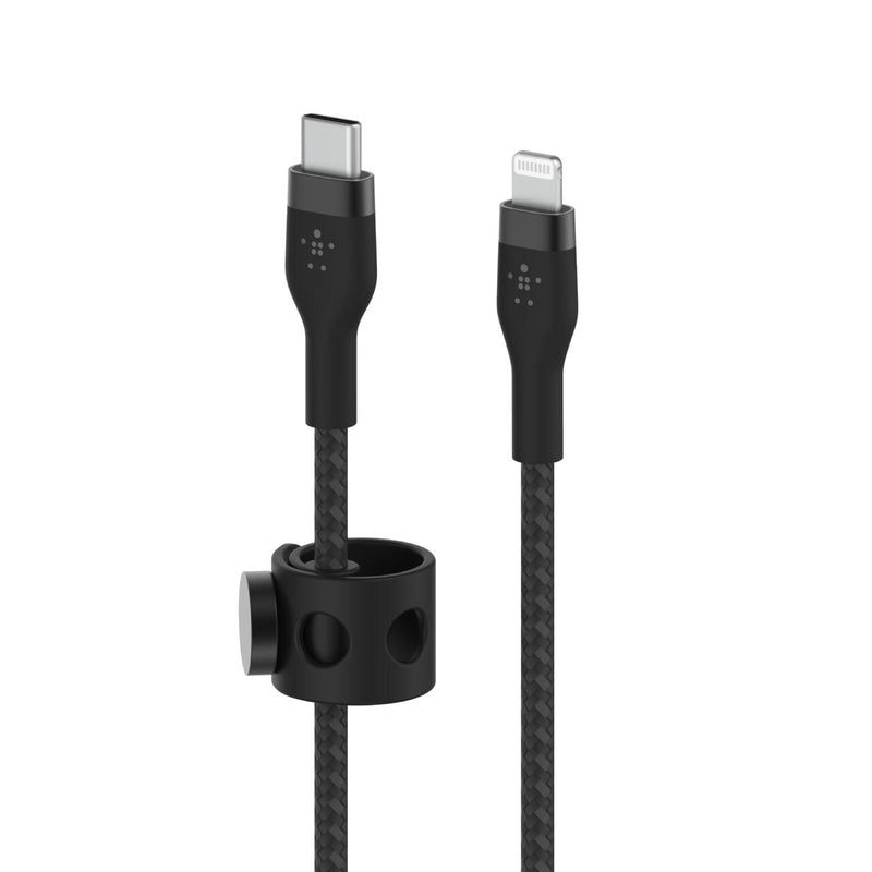 Belkin BoostCharge Pro Flex 3 m USB-C Kabel mit Lightning Connector, schwarz