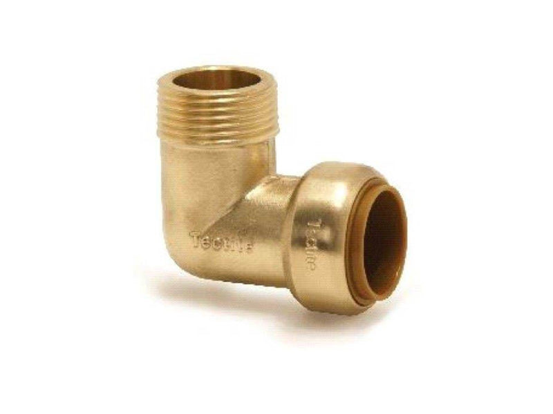 Broen Male elbow. push-fit x bsp taper male thread 15 mm * 1/2