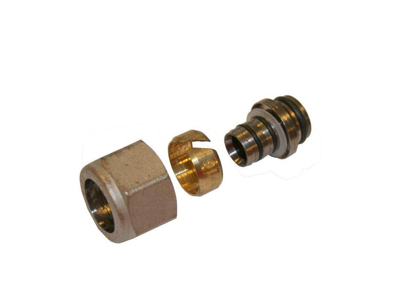 Pettinaroli Complete adapting set for multilayer pipe brass with tea-surface 1/2x16/12 alu-pex
