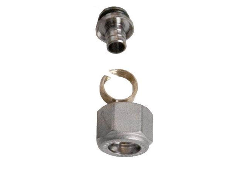 Pettinaroli Complete adapting set for polyethylene pipe brass with tea-surface 1/2x15/10 pex