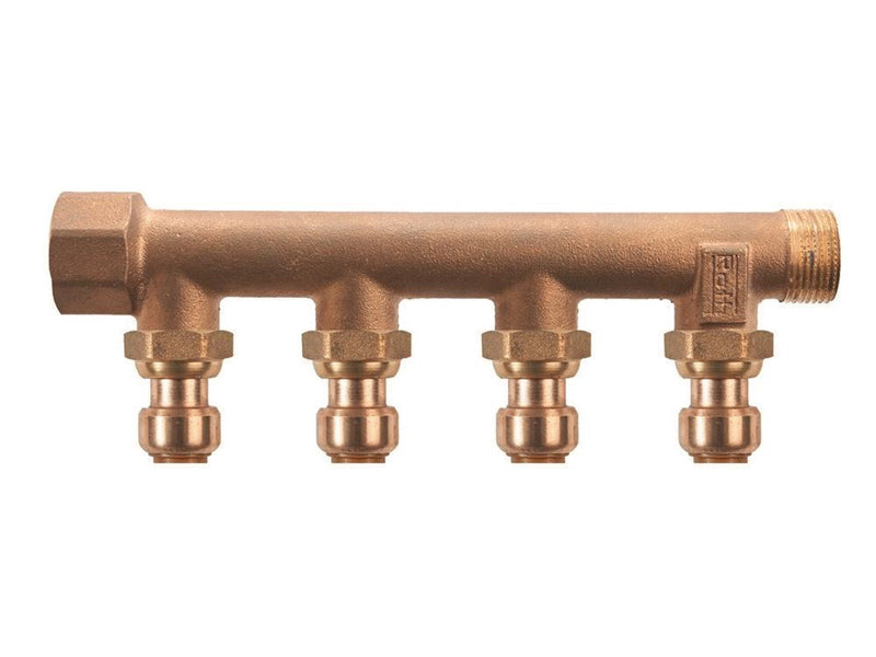 Roth manifold 4 outlets x 15 mm insert gunmetal
