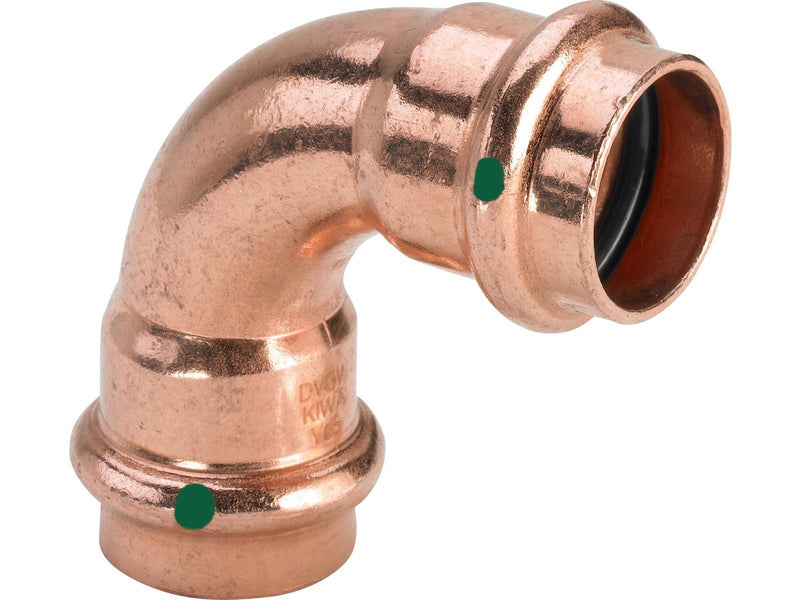 Viega Profipress bend 90° 28 Copper/bright 291525