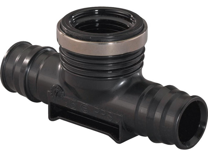 Uponor q&e tee adapter female thread ppsu 16-rp1/2ft-16